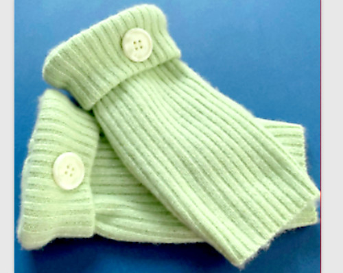 Fingerless gloves green 100 - gloves,