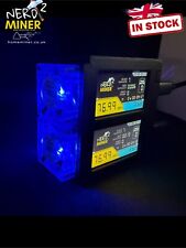 RGB Cooled Nerd Miner v2 - Dual Solo Bitcoin Miners - Crypto Lottery Miner S19