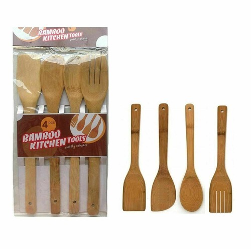 Bamboo spatula 4pcs - spatula,