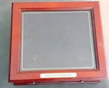 Coins A Century Of American Silver Coins Wood Display Box + Key Only