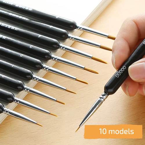 Hair miniature paint brush set - hair,