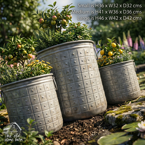 Planters galvanised metal - 3,