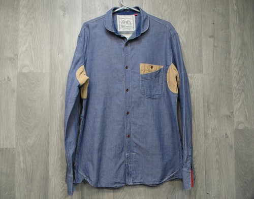 Fcuk shirt mens large blue - shirt,