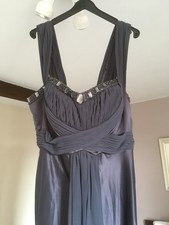 Stunning long evening dress Size 8, beads floaty maxi Prom Ballgown,  Debenhams