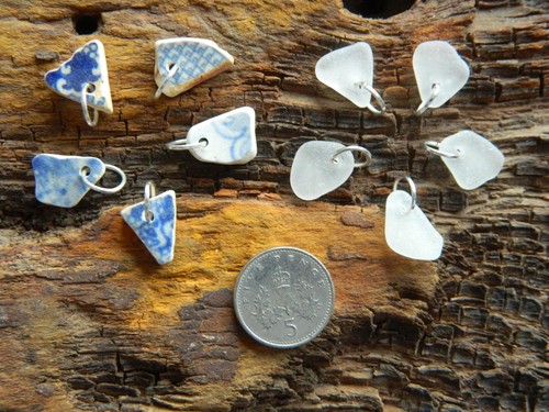 Drilled sea pottery - 10,