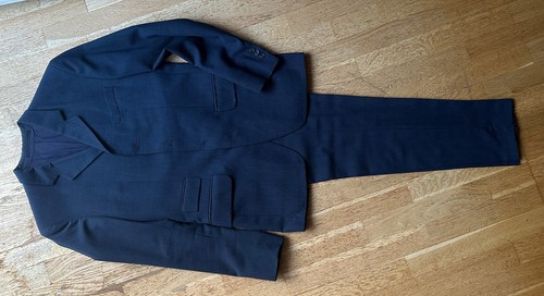 Blue and black button - blue, mod