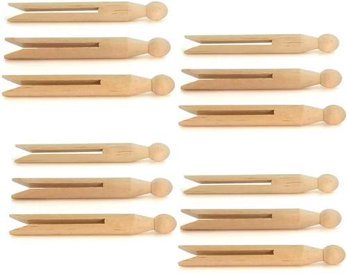 Traditional wooden dolly pegs - traditional,