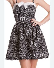 HELL BUNNY BLACK BANDANA PRINT