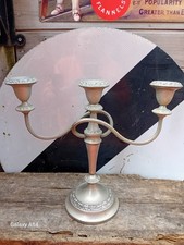 silver plate candelabra 12"