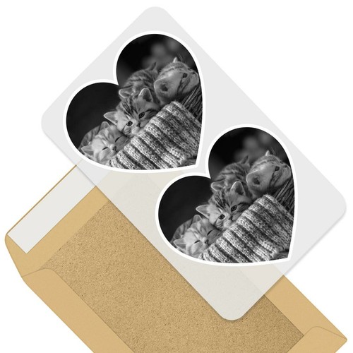 Heart stickers cm bw - 2,