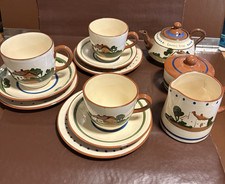 Lot of 15 Pieces Of Devon Torquay Motto Ware Kitchen / Table Ware Cup Plate Jug