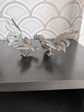 Vintage Silver Plated Fighting Cocks