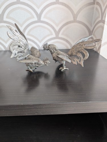 Vintage silver plated fighting - plated,