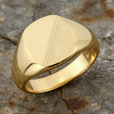 Yellow Gold Cushion Signet