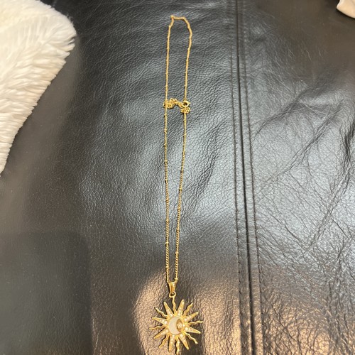 Sun moon shell pendant - moon,