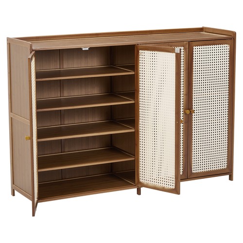 Rattan doors shoe cabinet - rattan,
