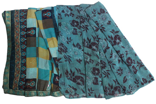 Blue saree women wrap - blue,