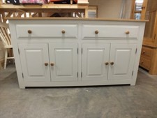 HAMPSHIRE PAINTED 4 DOOR 2 DRAWER SIDEBOARD SOLID PINE SOLID OAK IVORY BESPOKE