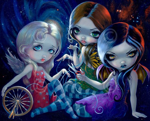 Fairy art print the three - print,