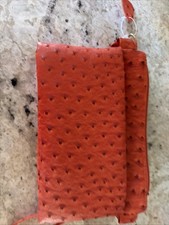 Orange Dupe Ostrich Leather