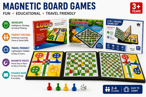 Magnetic board games - board, for