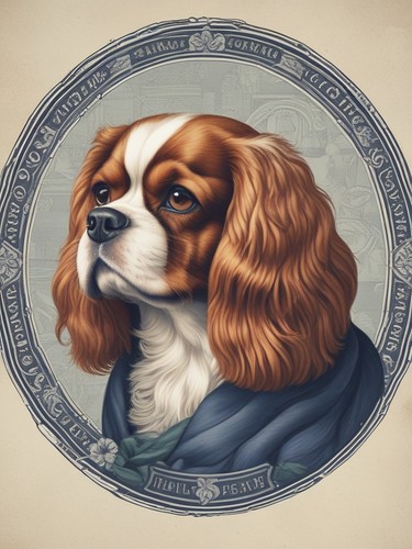 Cavalier king charles vintage - king,