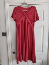 Ladies maxi dress - free size - fits 14 to 20 - new without tags - coral/ peach