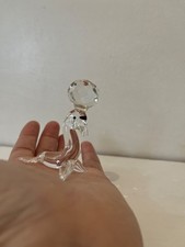 Pristine box vintage crystal seal sea-lion figure ornament performing