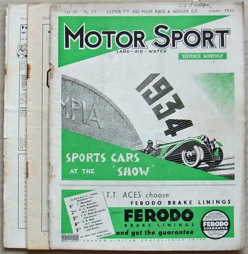 Motor sport magazine oct 1933 - magazine,