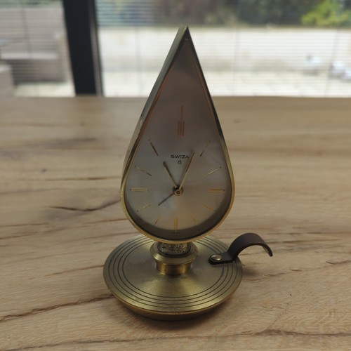 Vintage swiza brass alarm - brass,