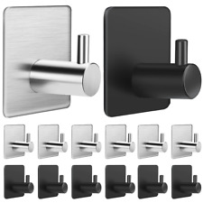 2-20Bathroom Towel Robe Coat Hook Stainless Steel Wall Mounted Hooks Door Hanger