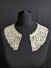 Victorian / Edwardian Antique  Fashion Maltese Lace Collar And One Cuff