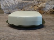 Vintage Retro Olive Green  Gaydon Melamine Melmex Plastic Butter Dish Picnic