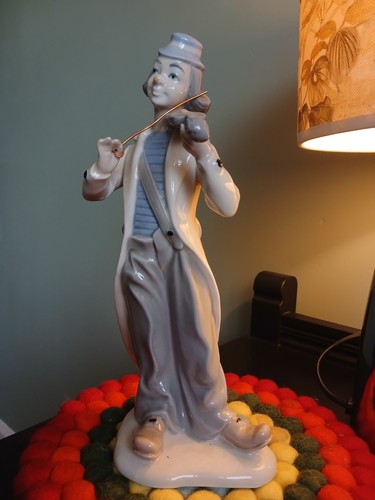 Vintage porcelain clown - vintage,