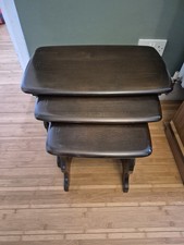 Ercol Nest Of 3 Tables Dark