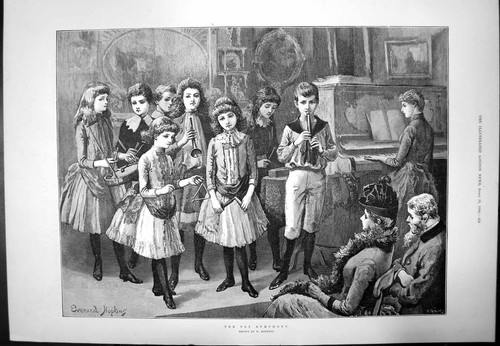 Antique print toy - toy, symphony