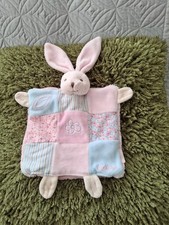 RARE RETIRED KALOO PINK BUNNY LILIROSE PLUSH PATCHWORK HAND PUPPET COMFORTER VGC