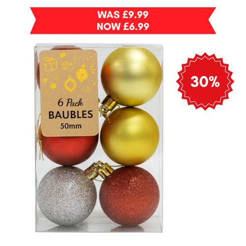 Pack christmas baubles 50mm - pack,