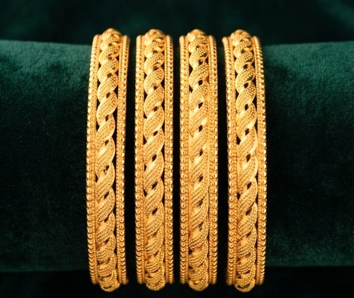 Ethnic bangles 22k gold - ethnic,