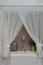 Novelty  cream / ecru pompoms