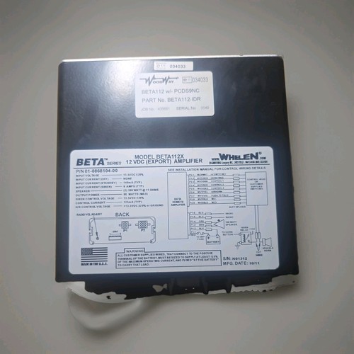 Whelen beta112x amplifier not - ,