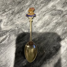 King George VI Coronation 1937 Teaspoon metal and enamel 