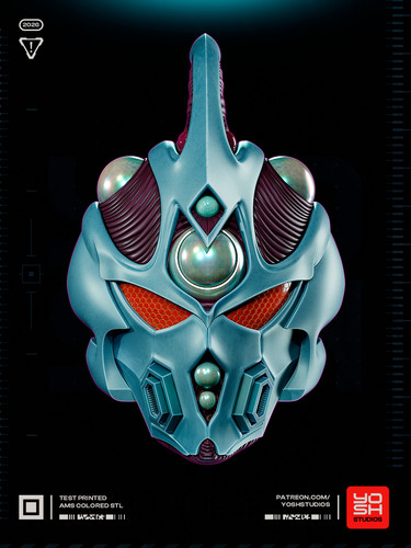Guyver helmet printed - guyver,