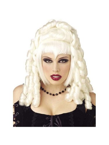White curly gothic vampire wig - gothic,