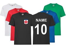 England Football Personalised Kids T Shirt Mens Womens Unisex Cotton TS Footy