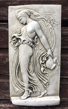 Greek Wall plaque female figure mythical "Maenad" stone home garden plaque 40cmH
