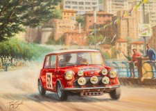 TONY SMITH, 'SECOND MINI MONTE', LIMITED EDITION CLASSIC CAR RALLY PRINT 23/495