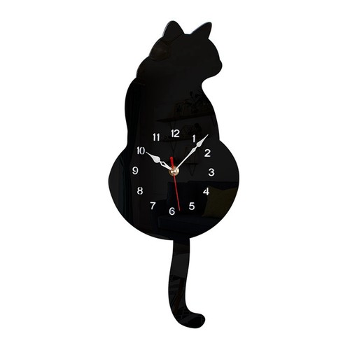 Cat pendulum wall clock - pendulum, clock,cat