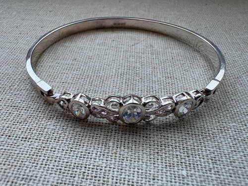 Silver diamonique bracelet - silver,