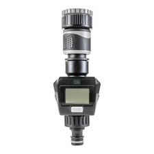 Water Flow Meter, Grey & Black